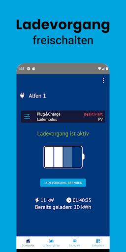 Android application eni.charge screenshort