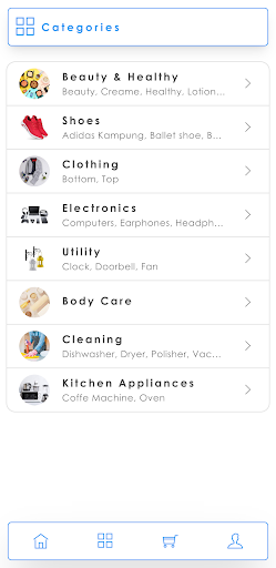 Mondealeur Online Shopping App Screen 2