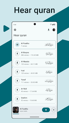 Android application Hear Quran — Offline & Online screenshort
