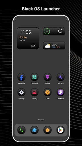 Black OS Launcher - Personalization - apps