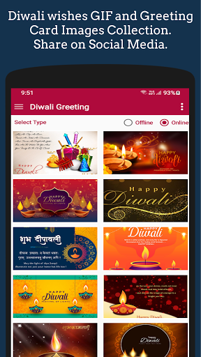 Diwali Greeting Wishes. Screen 2