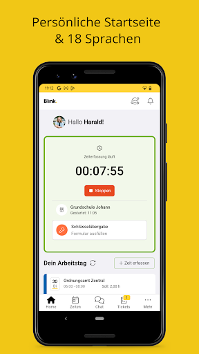 Android application Blink me screenshort