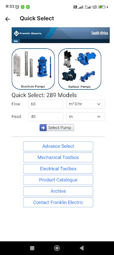 FE Pump Toolbox Screen 2