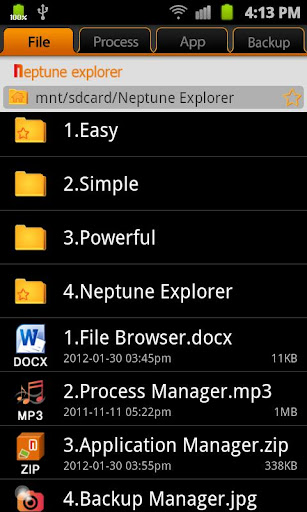 Android application Neptune file explorer screenshort