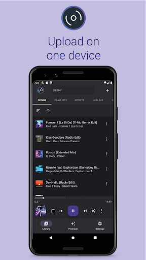 Android application GradedBlue Music screenshort