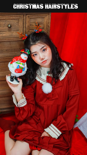 Christmas Girl Hair Changer Screen 2