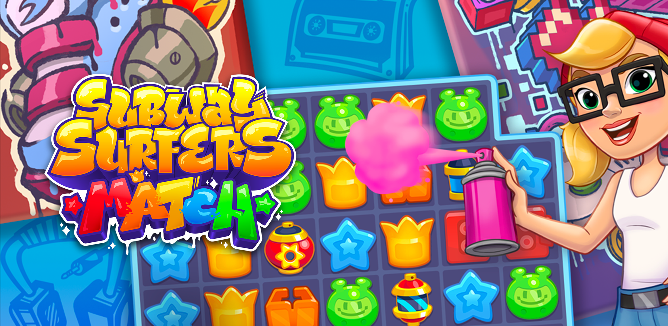 Hình ảnh Subway Surfers Match Hack Full Tiền