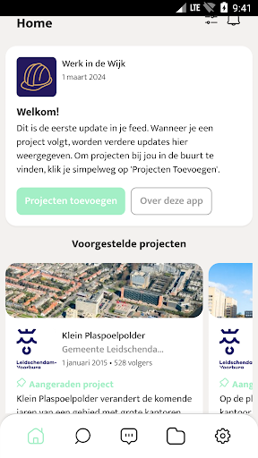 Android application Werk in de Wijk screenshort