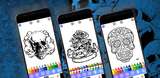 Android application Skull Coloring Book screenshort