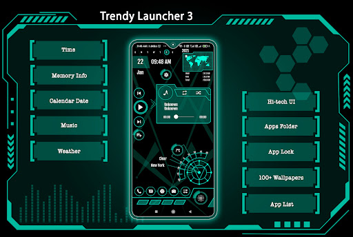 Android application Trendy Launcher 3 - App lock screenshort