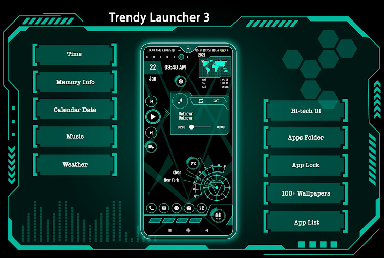 Trendy Launcher 3 - App lock - 17.0 - (Android)