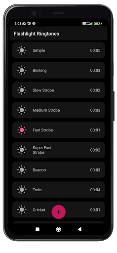 Android application Flashlight Blinking on Call screenshort