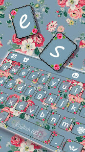 Flowers Vintage Keyboard Theme 6.0.1223_10 APK screenshots 2