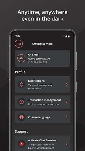 Screenshot of Equity Mobile