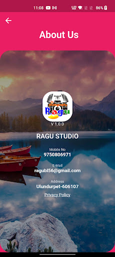 Android application Ragu Studio screenshort