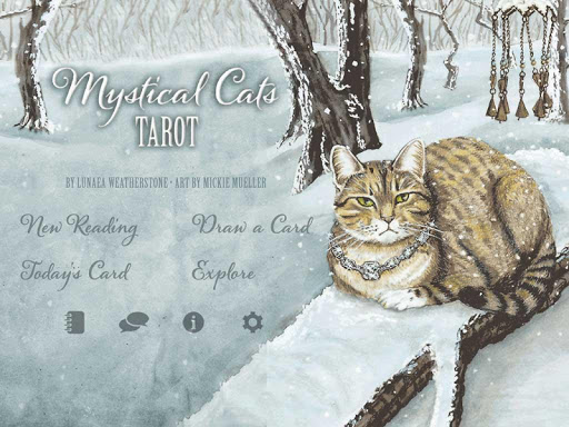 Screenshot of Mystical Cats Tarot