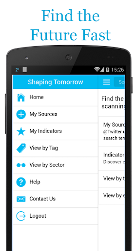Android application Shaping Tomorrow screenshort