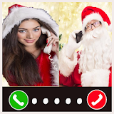 Christmas call Santa Claus and chating with Santa icon
