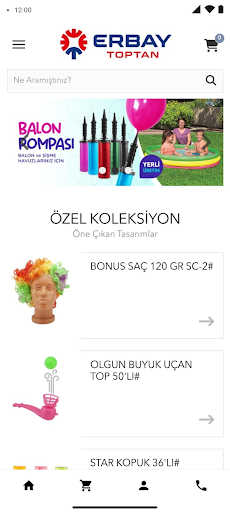 Android application Erbay Toptan screenshort