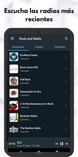 Android application Rock and Radio screenshort