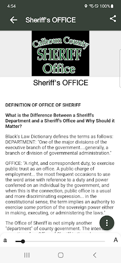Calhoun County MS Sheriff Screen 2