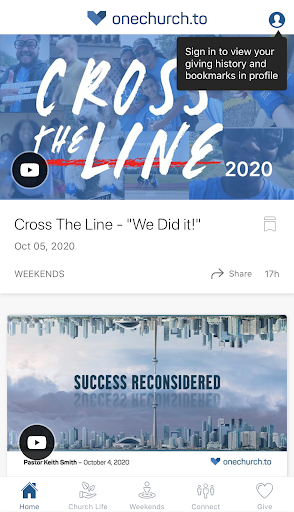 Android application OneChurch.to screenshort