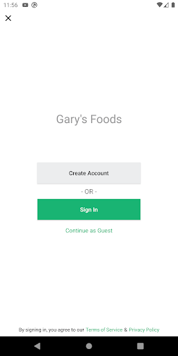 Garys Foods Screen 3