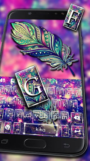 Galaxy Feather Keyboard Theme Screen 2
