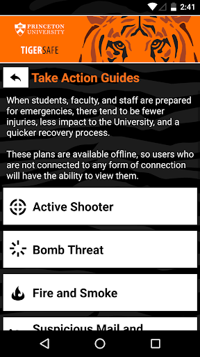 TigerSafe Screen 2