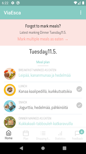 Android application ViaEsca screenshort