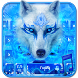Blue Ice Wolf - Music Keyboard Theme icon