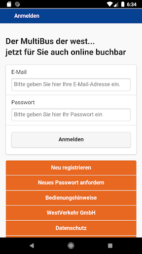 Android application west-MultiBus screenshort