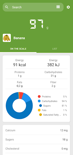 Android application Sencor FOOD screenshort
