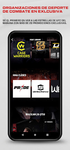 UFC Captura de Pantalla de la Aplicación Android 5