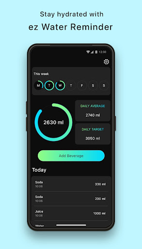 Screenshot of Drink Water Reminder & Tracker