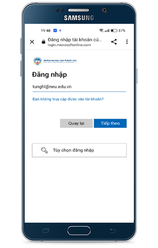Danh bạ NEU Screen 2