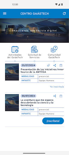 Vista previa de la aplicación