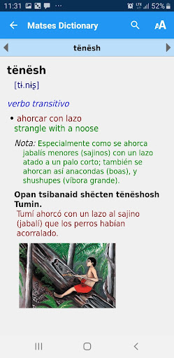 Android application Diccionario Matses screenshort