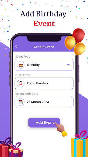 Birthday Calender Screen 2