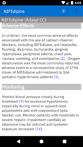 Micromedex Pediatric Reference Screen 3