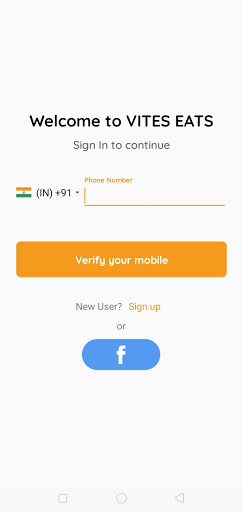 Android application Vites Eats: Food Delivery screenshort