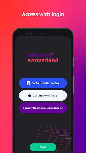 Android application Influence Switzerland screenshort