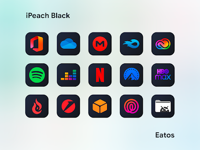 iPeach Black - Icon Pack Screenshot