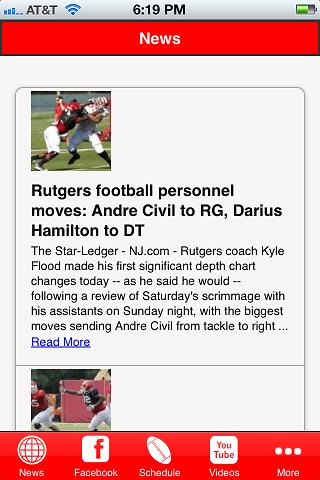 Football News - Rutgers Edition