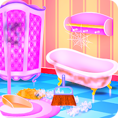 Barbie full house cleaning games best sale