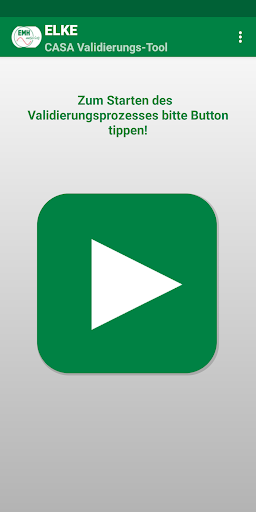 Android application ELKE - CASA Validierungs-Tool screenshort