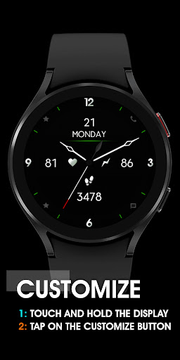 Minimal Black v9 Watch Face Screen 3
