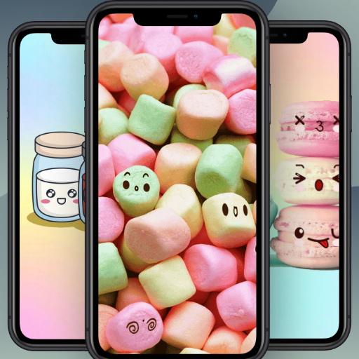 Cute Food wallpaper 4K logo