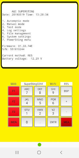 SuperSting Manager (SSM) Screen 2