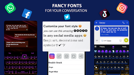 Stylish Keyboard Fonts & Emoji